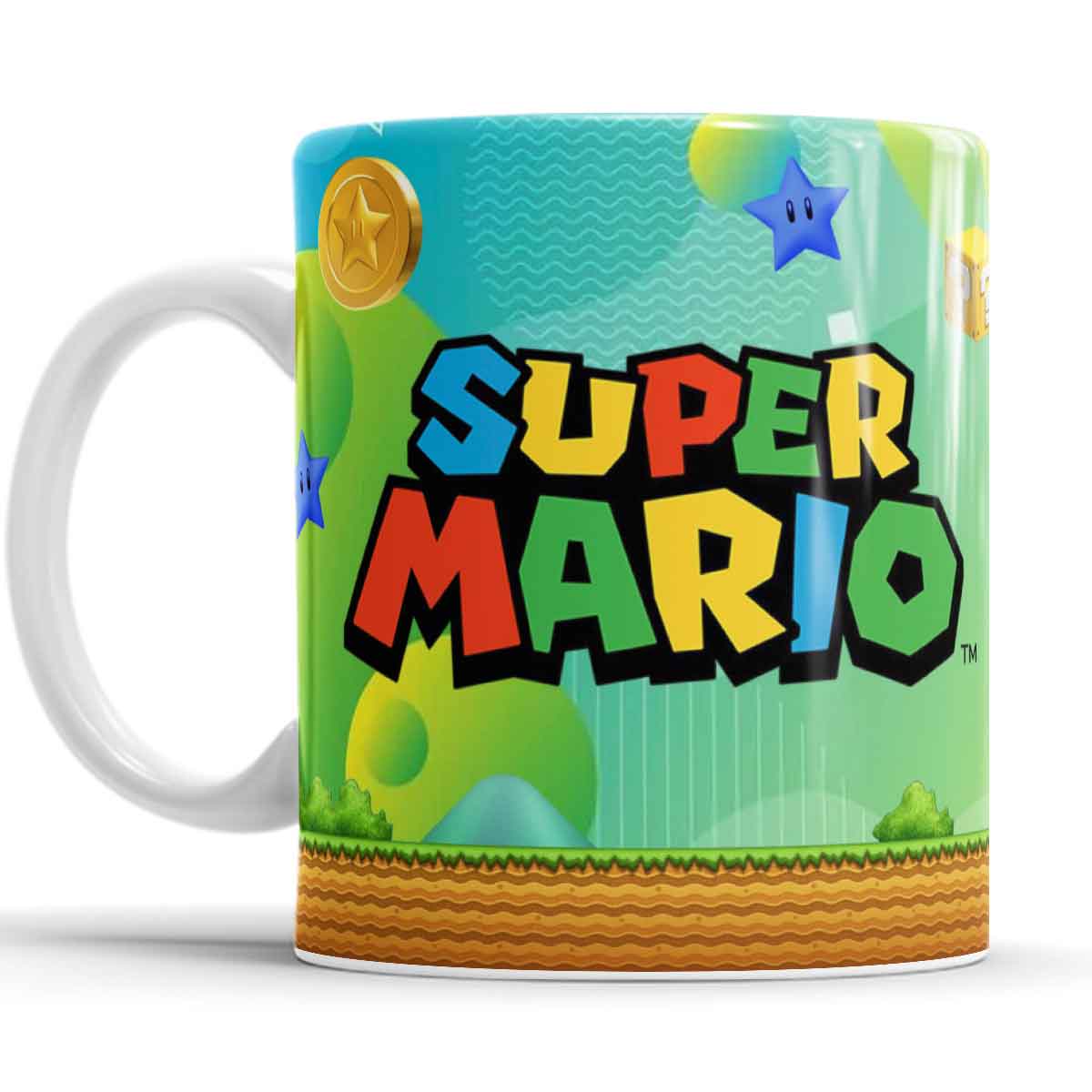 Taza Ceramica  Mario Bros y sus amigos