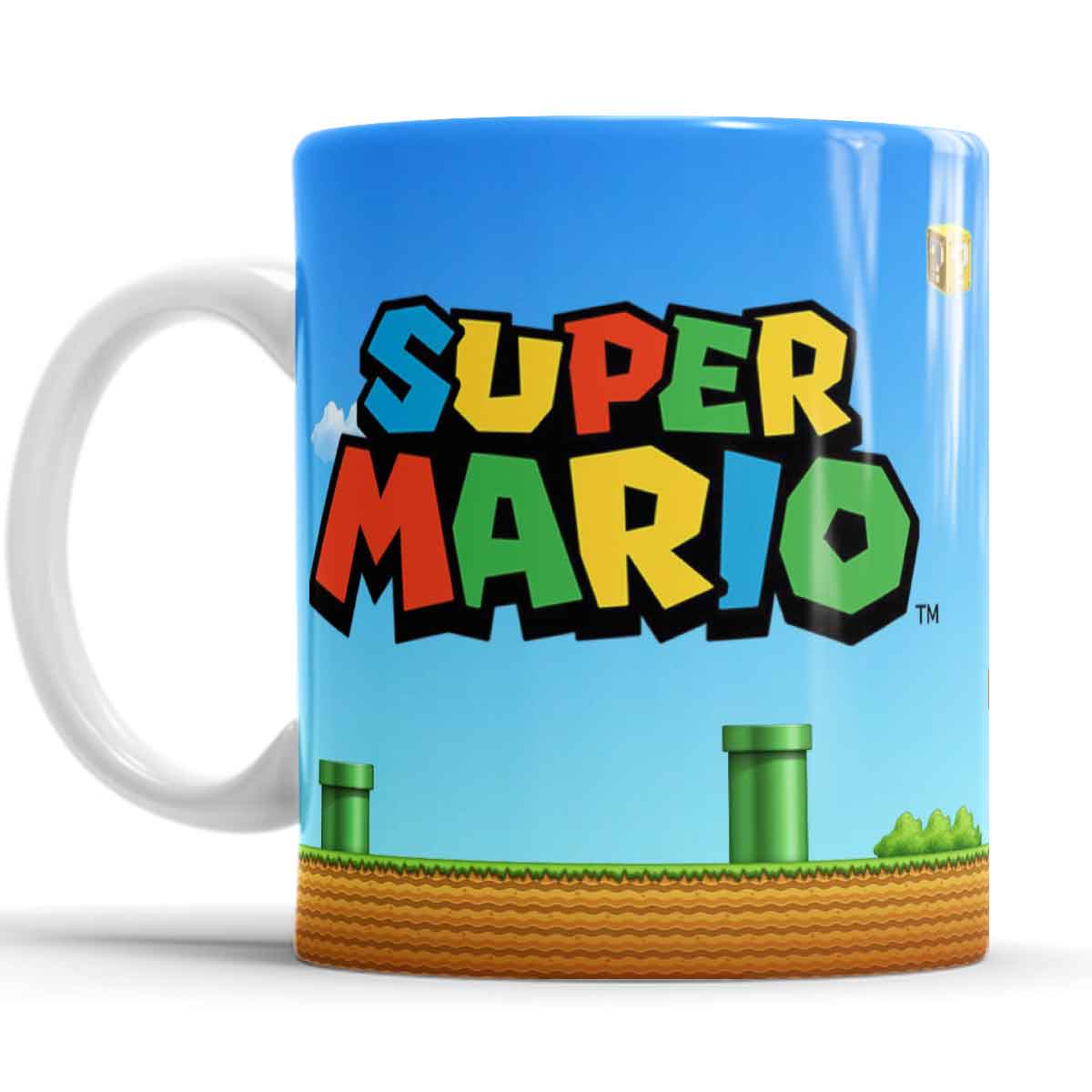 Taza Ceramica  Mario Bros y sus amigos