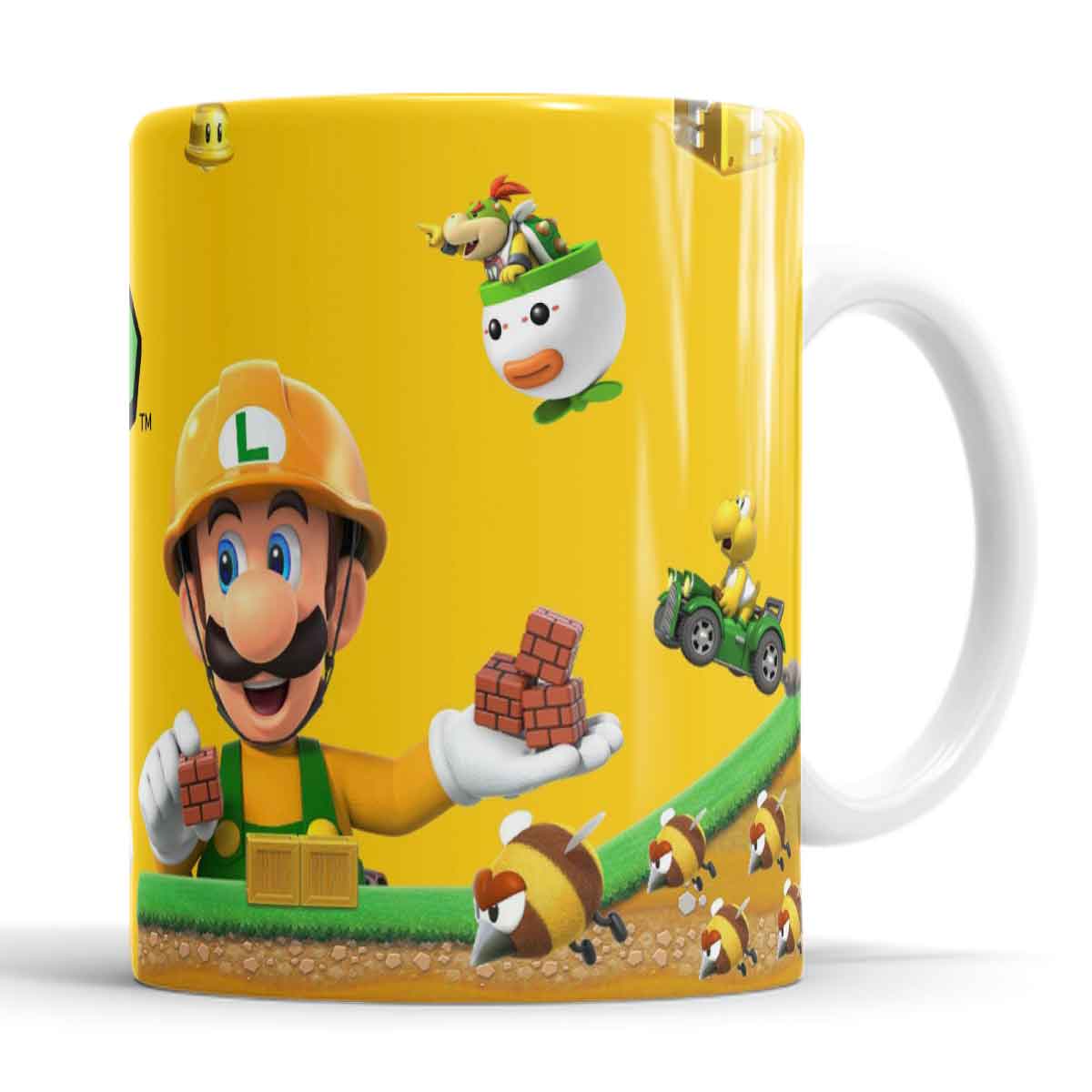 Taza Ceramica  Mario Bros y sus amigos