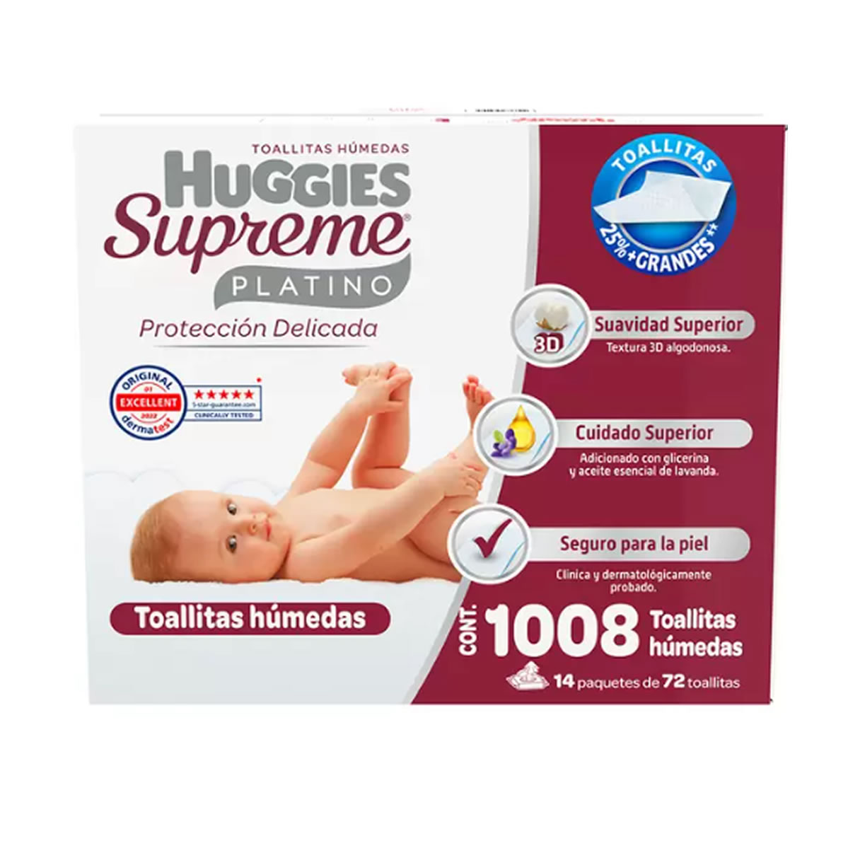 Huggies Supreme Platino Toallitas Húmedas para Bebe 1008 pzs