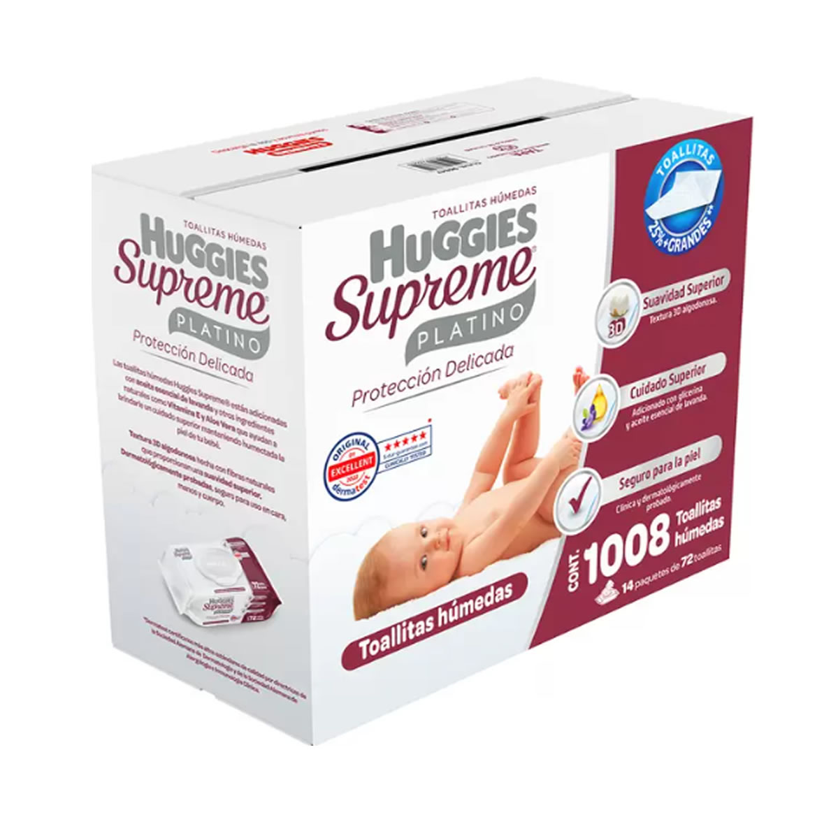 Huggies Supreme Platino Toallitas Húmedas para Bebe 1008 pzs