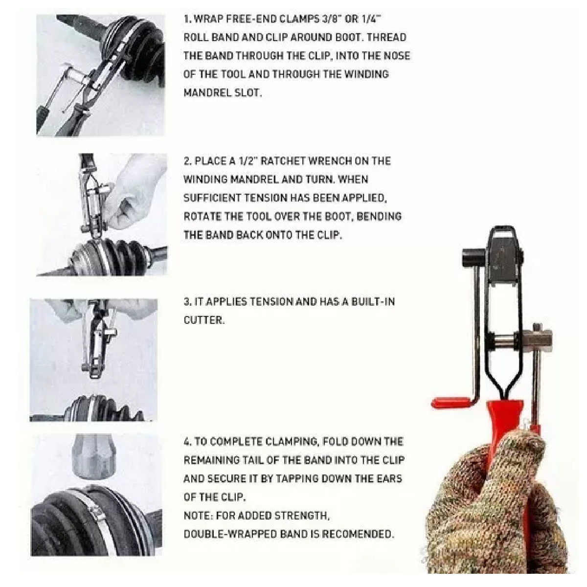 Pinzas Para Abrazaderas De Cubrepolvos Juntas Homocineticas