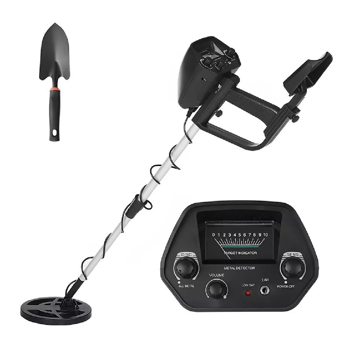 Detector Metales Subterraneos Alta Precisión Negro