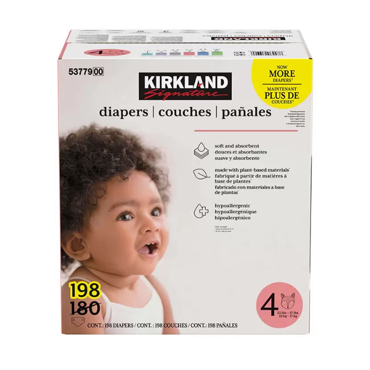 Pañales Etapa 4 Unisex Kirkland Signature 198 pzas