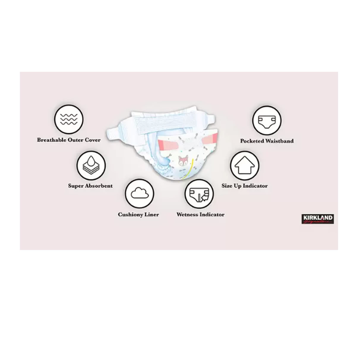 Pañales Etapa 4 Unisex Kirkland Signature 198 pzas