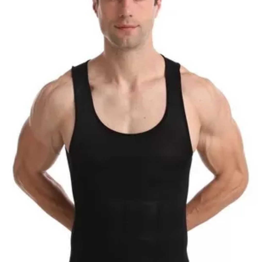Faja De Hombre Camiseta Reductora Modeladora De Postura Gym talla L 2 Unidades