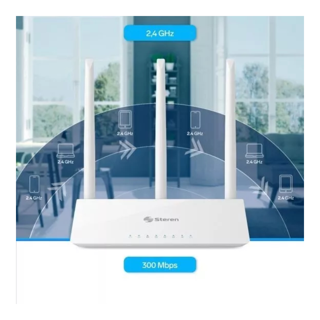 Repetidor / Router Wi-fi, 2,4 Ghz (b/g/n), 45mt De Cobertura