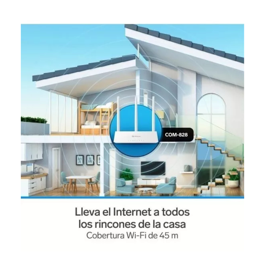 Repetidor / Router Wi-fi, 2,4 Ghz (b/g/n), 45mt De Cobertura