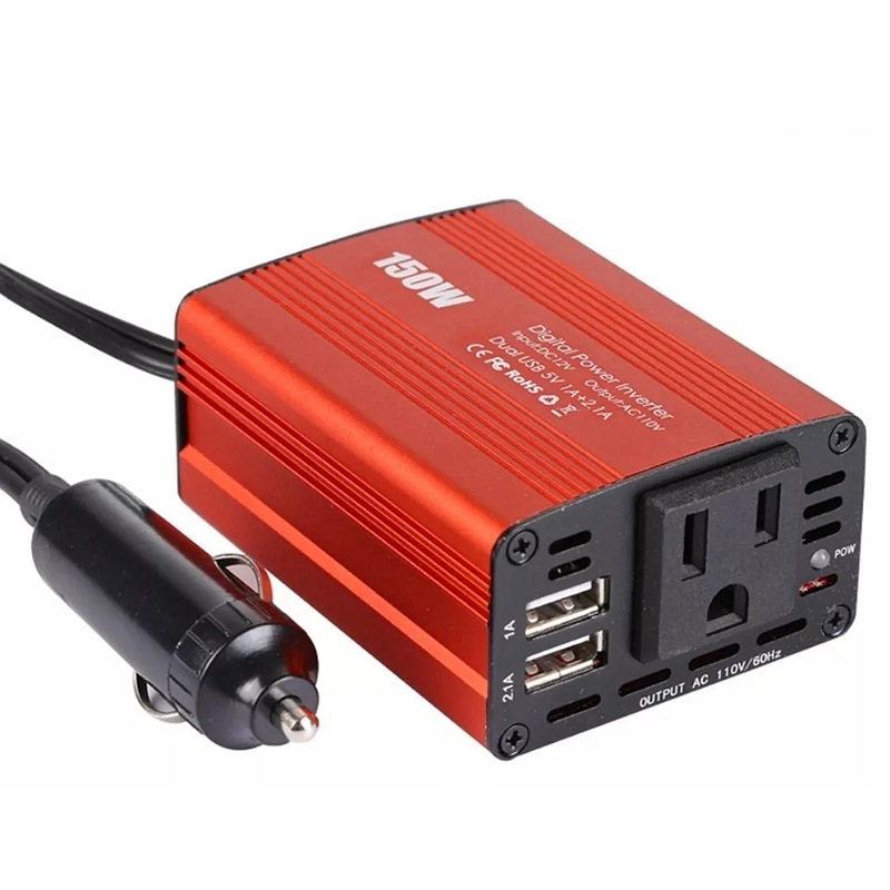Inversor De Corriente Para Auto 150w, 12v-110v.