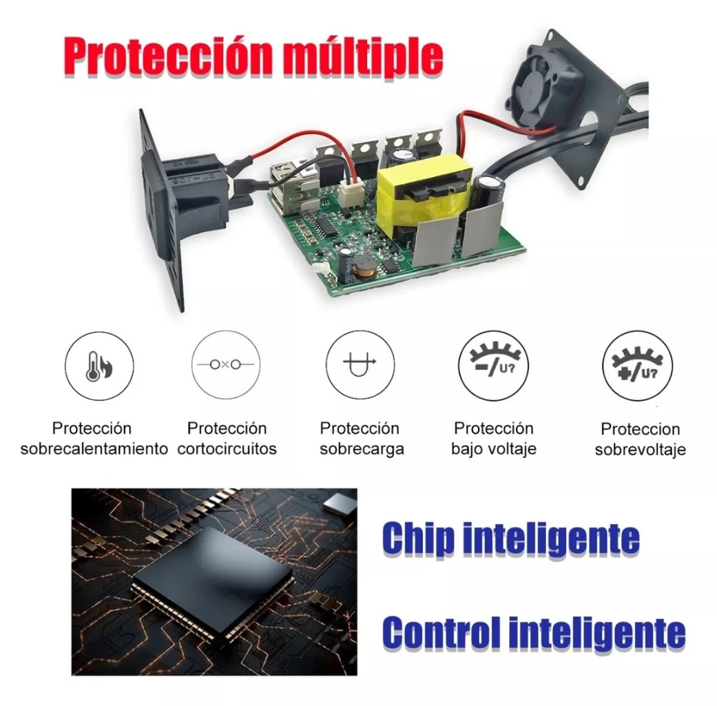 Inversor De Corriente Para Auto 150w, 12v-110v.