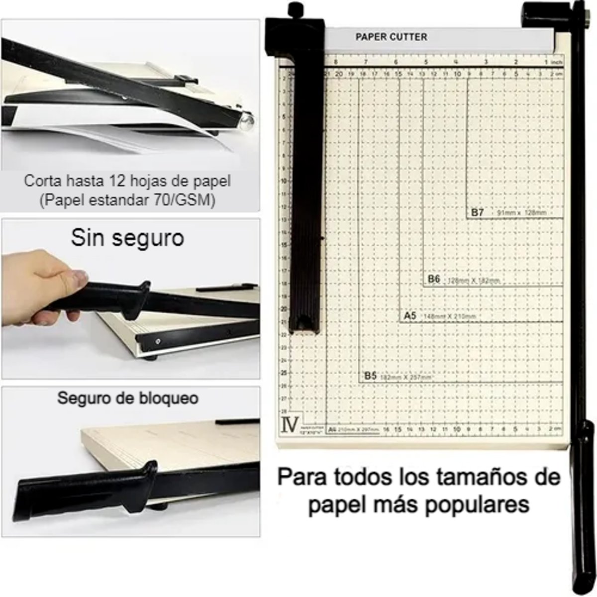 Guillotina Metal Carta Cortador Afilado Papel Foto Tarjeta Vmingo