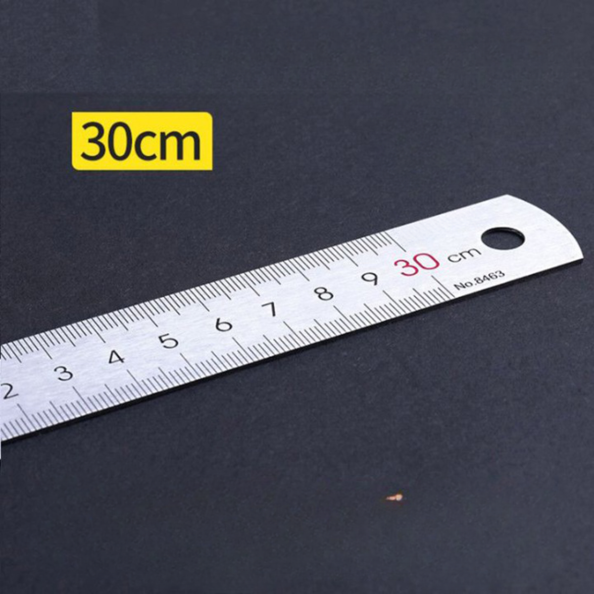 Regla Metalica Acero Inoxidable Escolar Oficina 30cm 12inch doble cara