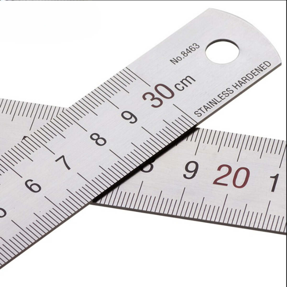 Regla Metalica Acero Inoxidable Escolar Oficina 30cm 12inch doble cara