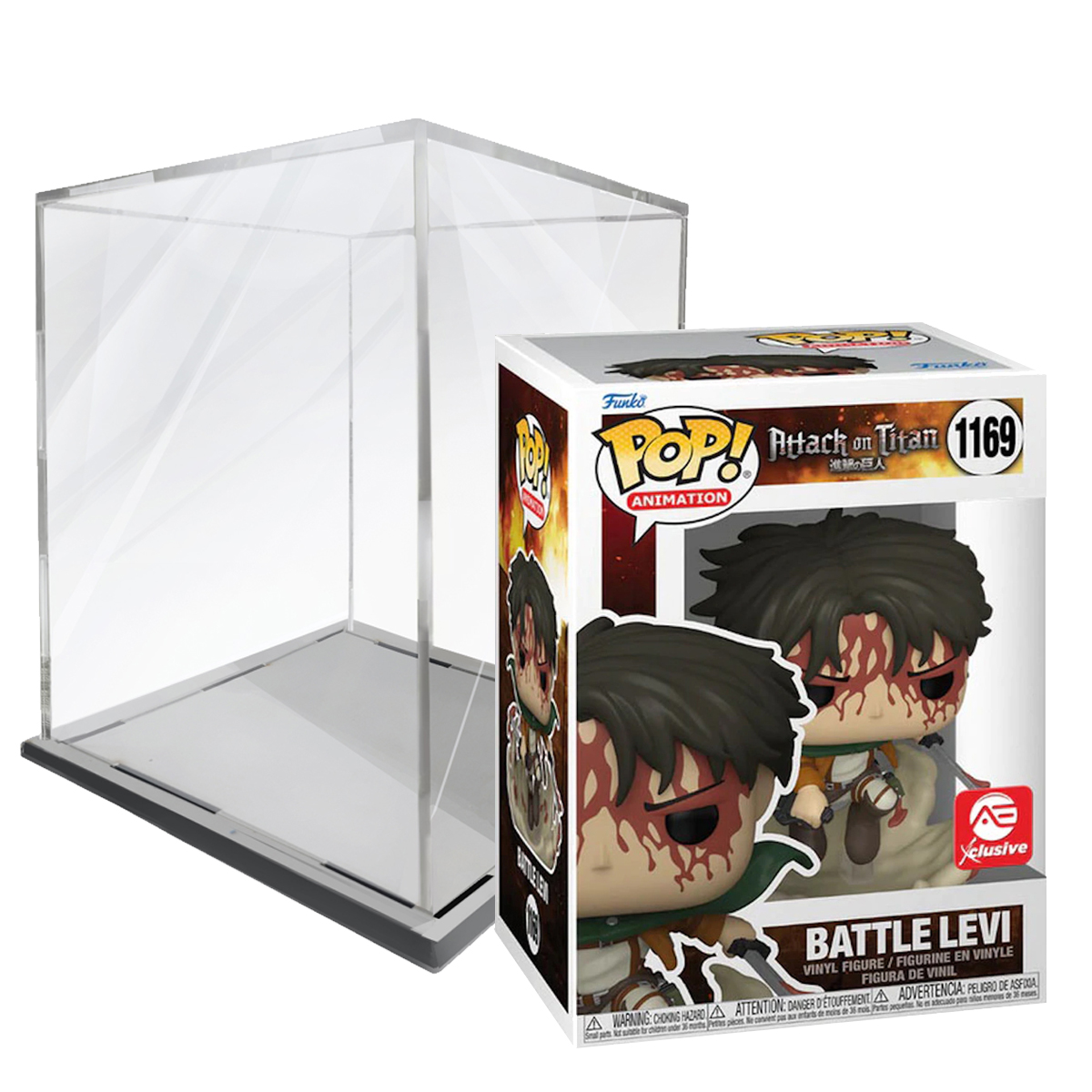 Funko Pop Battle Levi Exclusivo AE #1169 Attack On Titan Anime con Protector de Acrilico