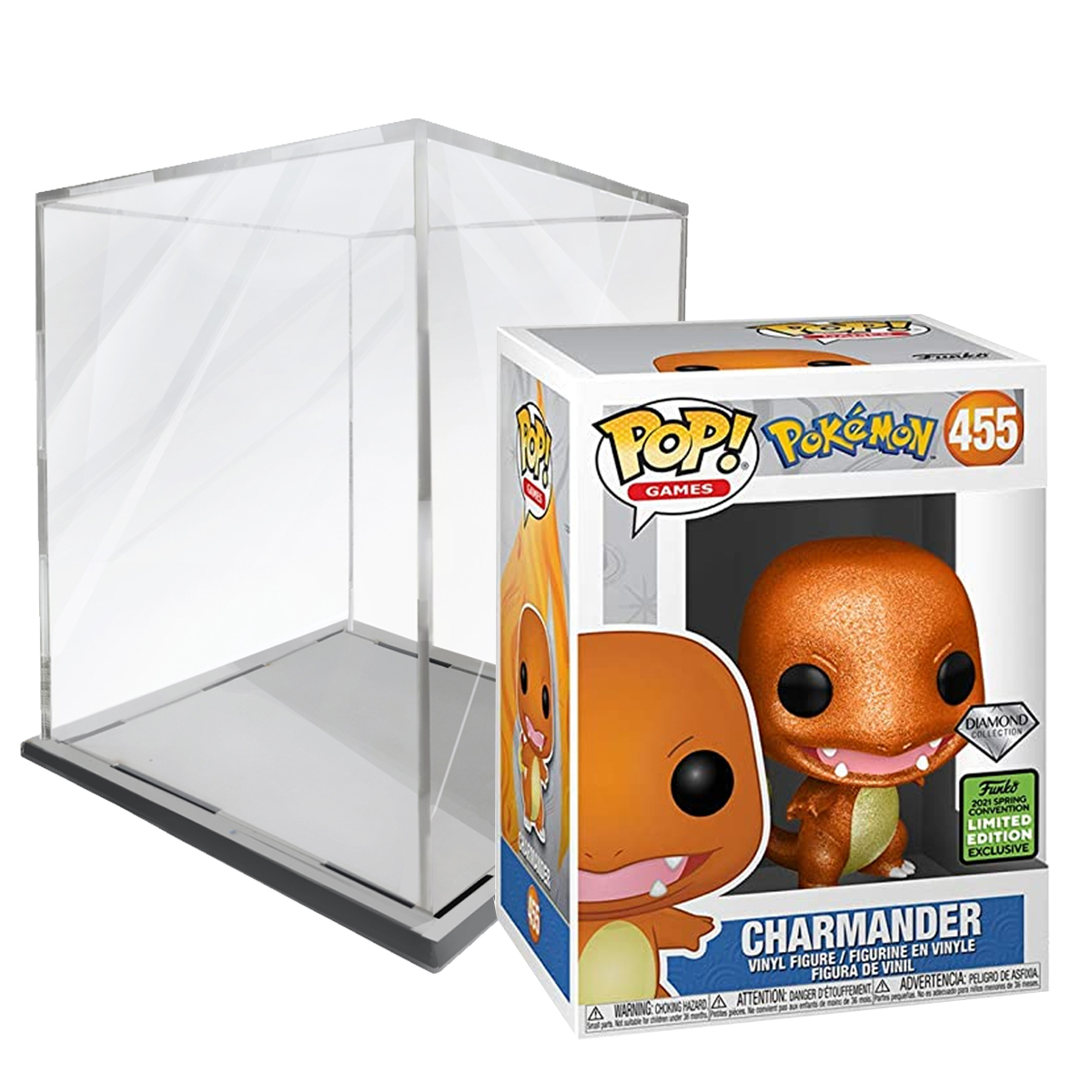Funko Pop Charmander Metalico Edicion Limitada #455 Pokemon Anime con Protector Acrilico