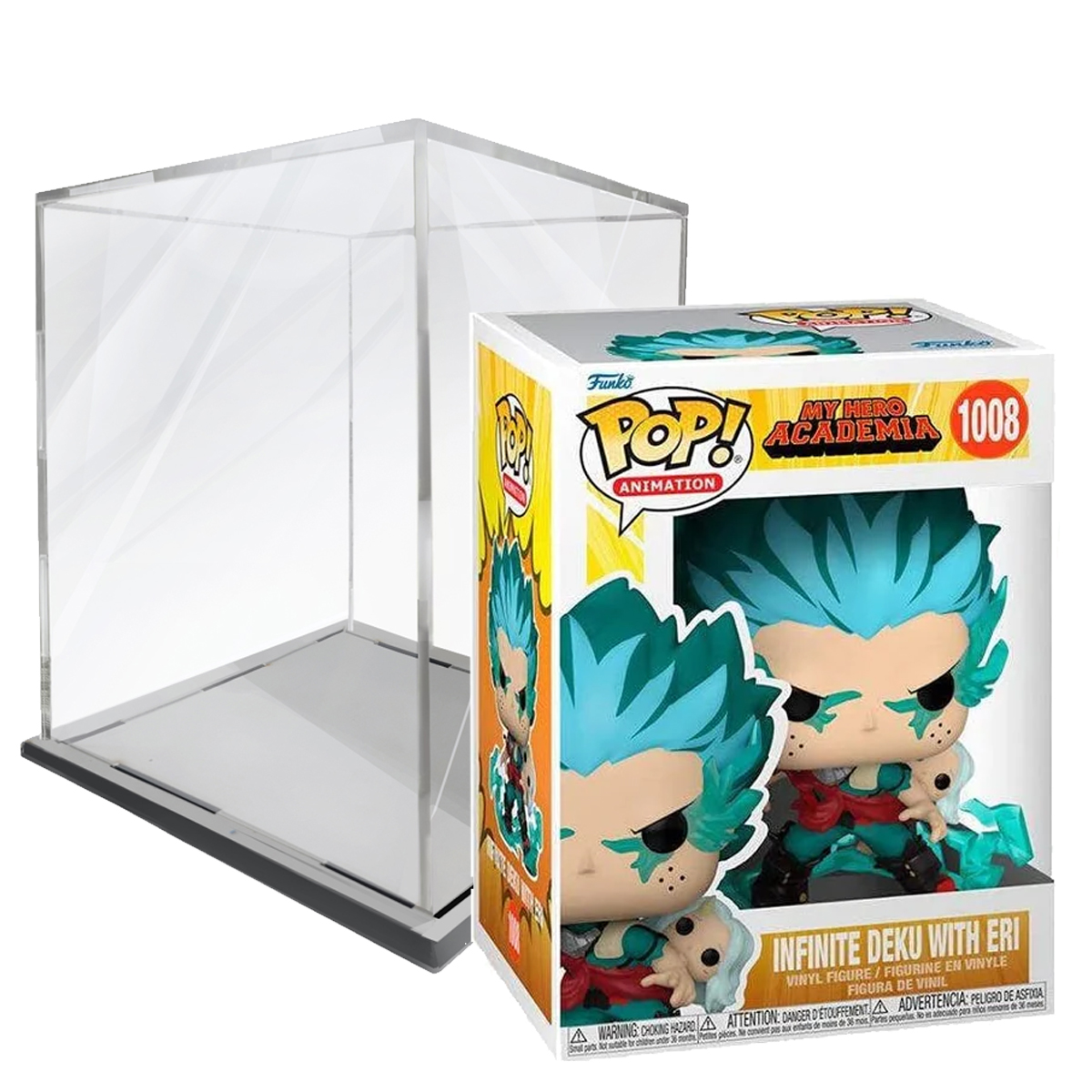 Funko Pop Infinite Deku Con Eri Glow 1008 My Hero Academia Anime con Protector de Acrilico