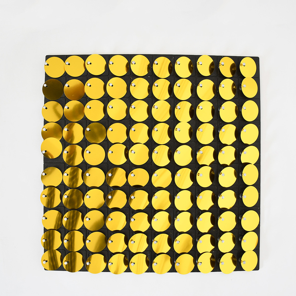 Panel Lentejuelas Forma Circular Amarillo Selanusa