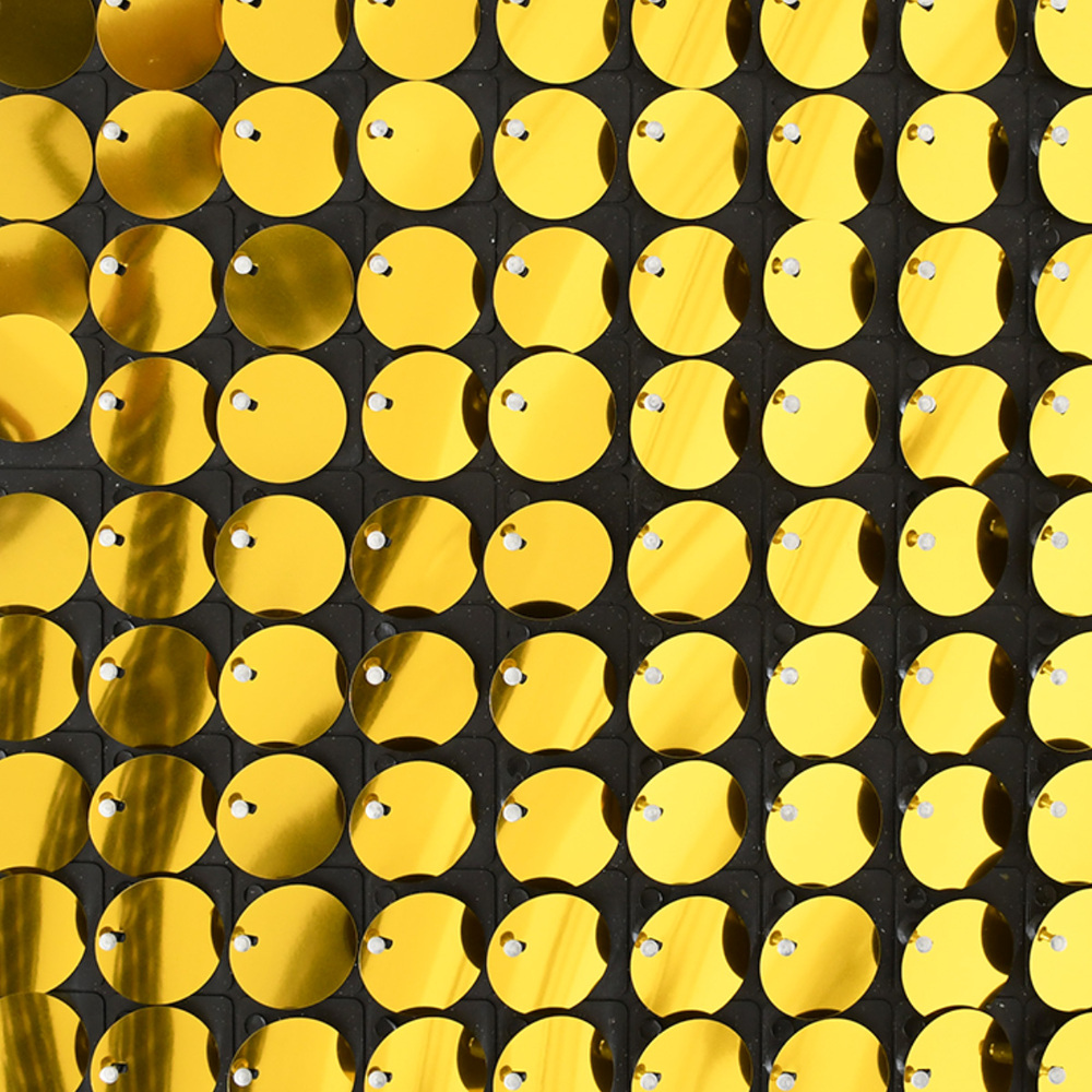 Panel Lentejuelas Forma Circular Amarillo Selanusa