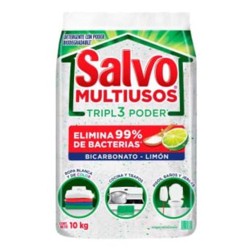 Detergente en Polvo Salvo 980034415 Multiusos Triple Poder