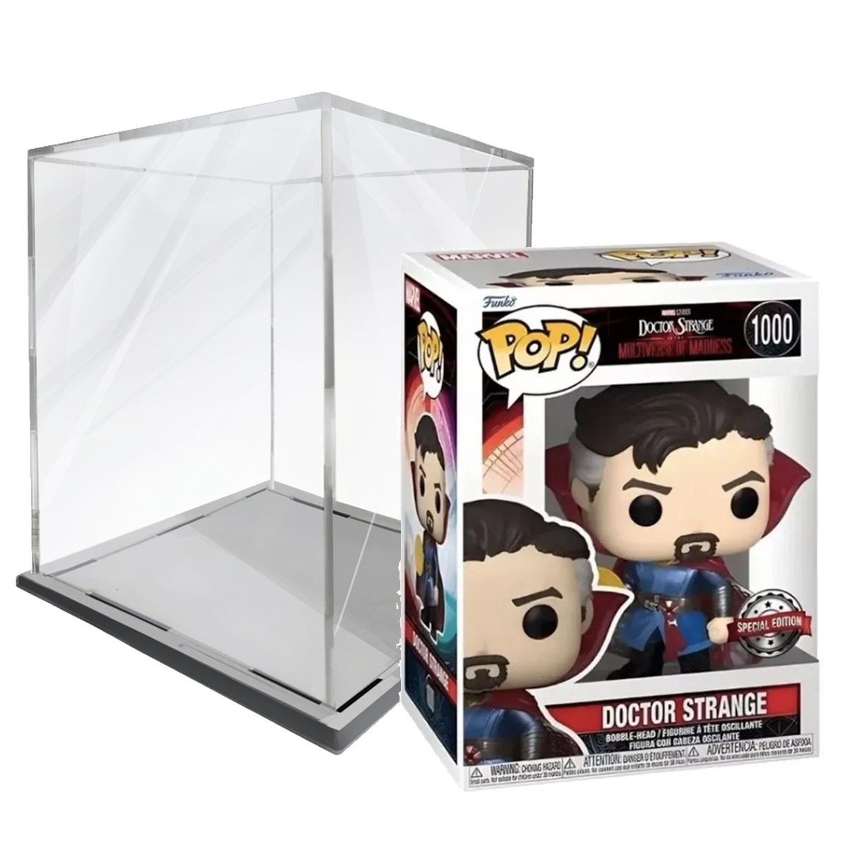 Funko Pop Dr Strange #1000 Multiverso De Locura Marvel Studios con Protector de Acrilico