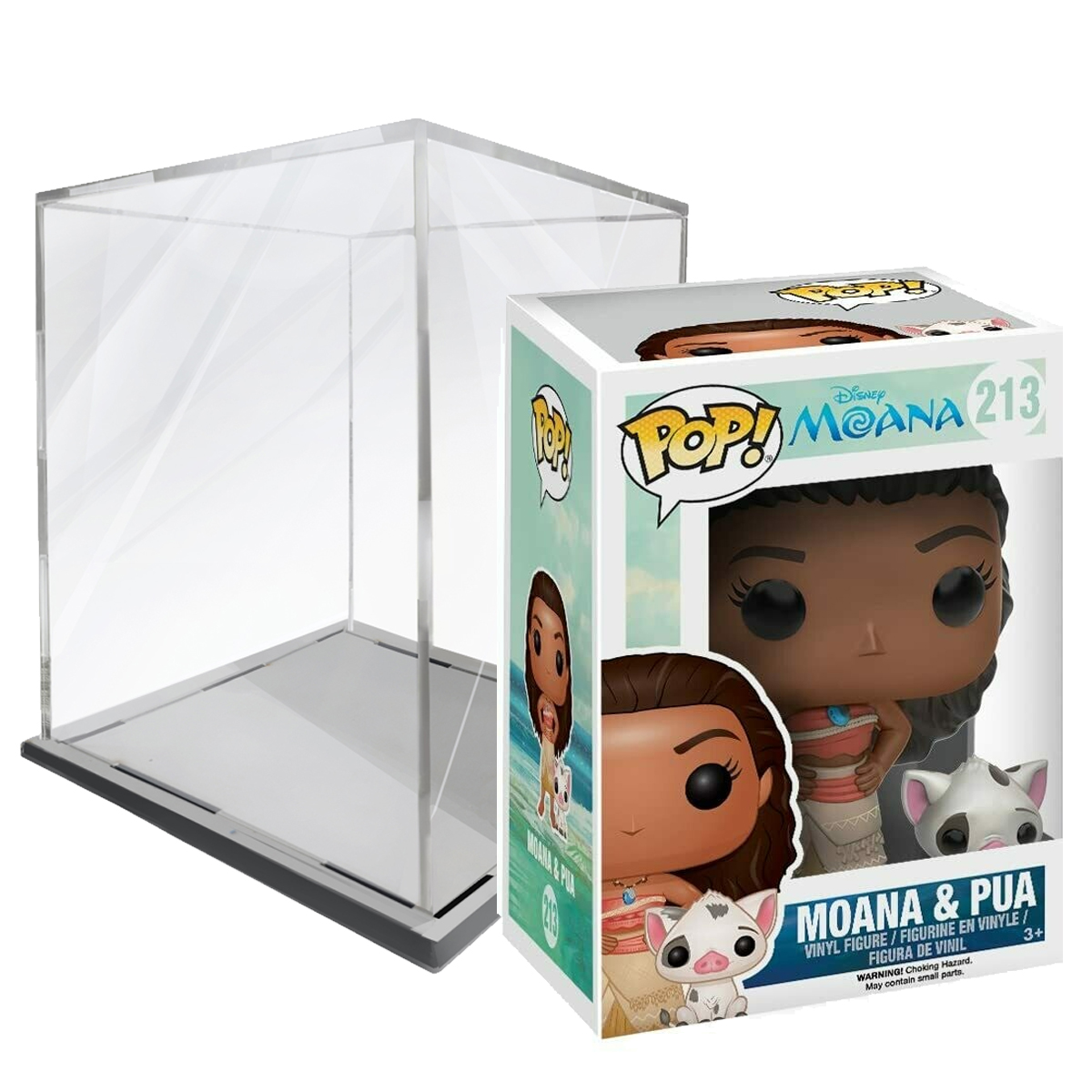 Funko Pop Figura: Moana - Moana & Pua #213 con Protector de Acrilico
