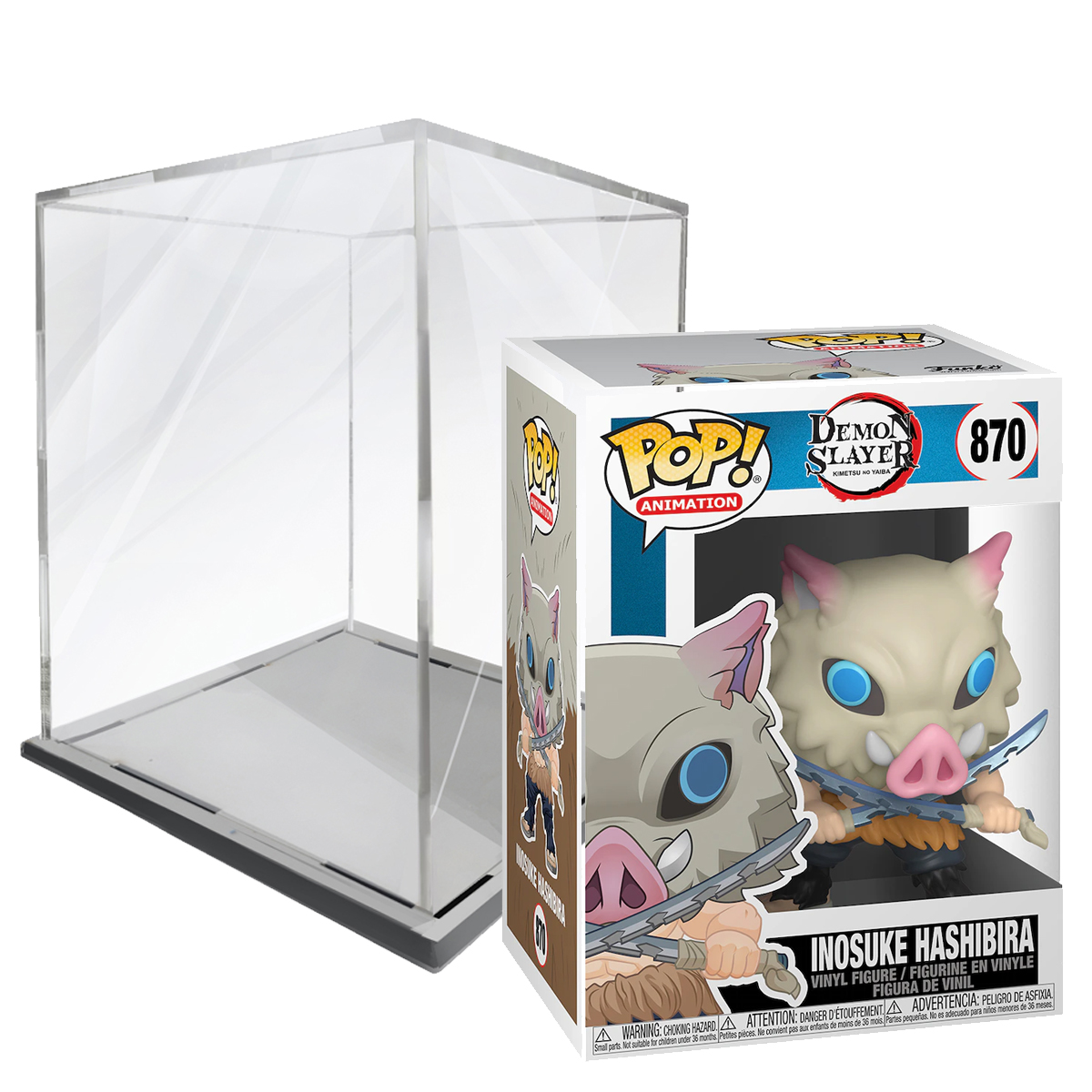 Funko Pop Demon Slayer- Inosuke Hashibira #870 con Protector de Acrilico