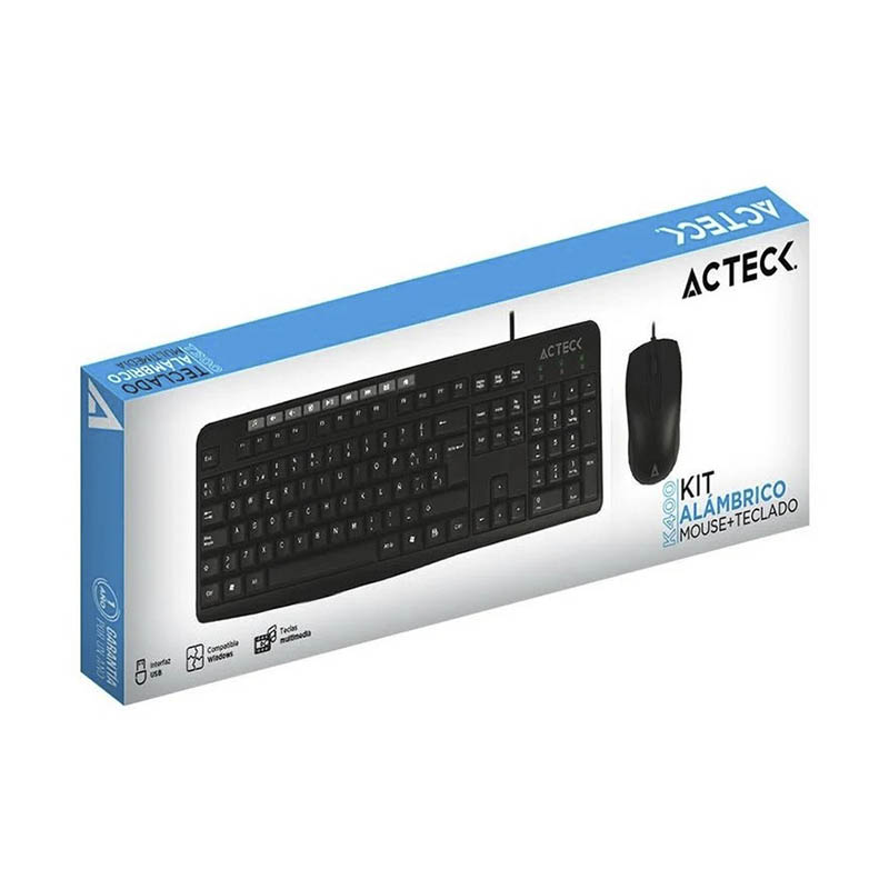 Kit 2 En 1 USB Acteck MK210 Estandar Teclado Mous AC-928984.