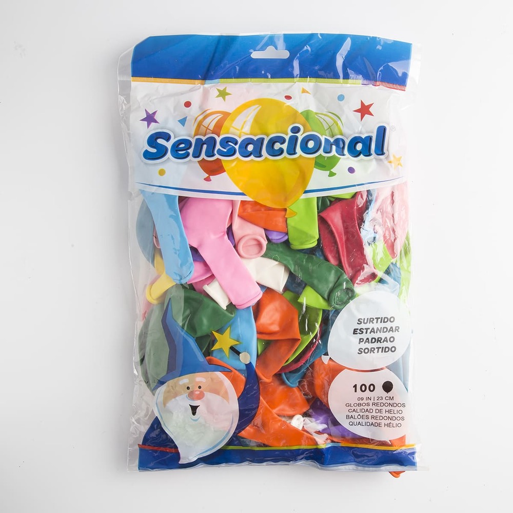 Globos Estandar 100 Piezas No 9/10 Multicolor Selanusa