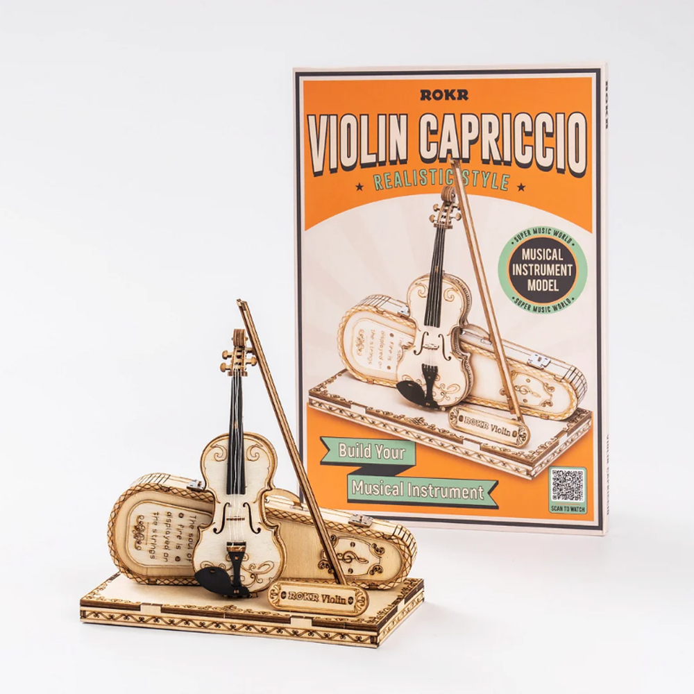 Rompecabezas Violín Capriccio Armar Bloques Madera Robotime