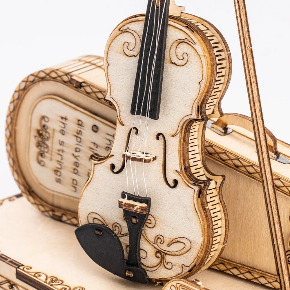 Rompecabezas Violín Capriccio Armar Bloques Madera Robotime