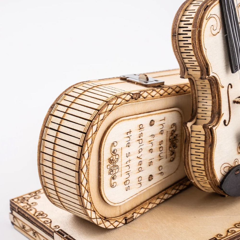 Rompecabezas Violín Capriccio Armar Bloques Madera Robotime