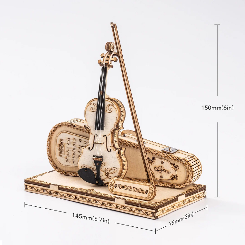 Rompecabezas Violín Capriccio Armar Bloques Madera Robotime