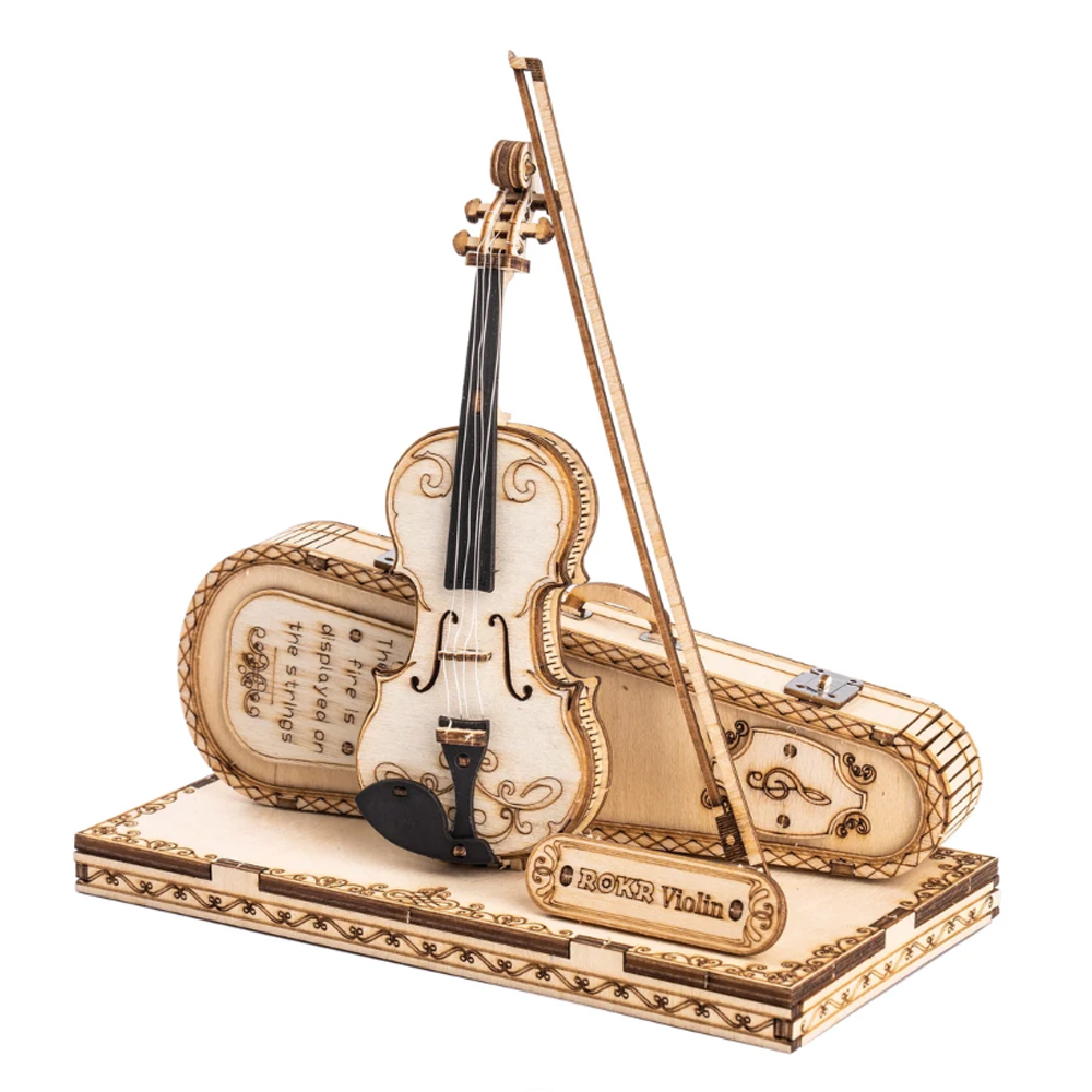 Rompecabezas Violín Capriccio Armar Bloques Madera Robotime
