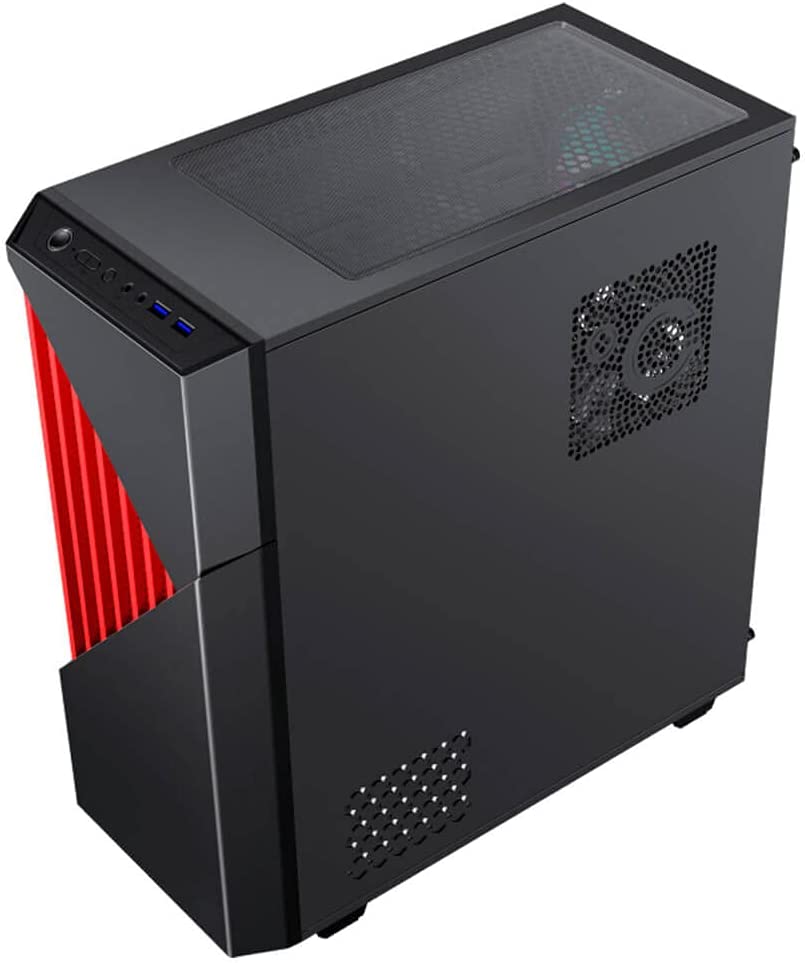 GABINETE MUNFROST PANDA PRO NEGRO/ROJO CON FUENTE 550W