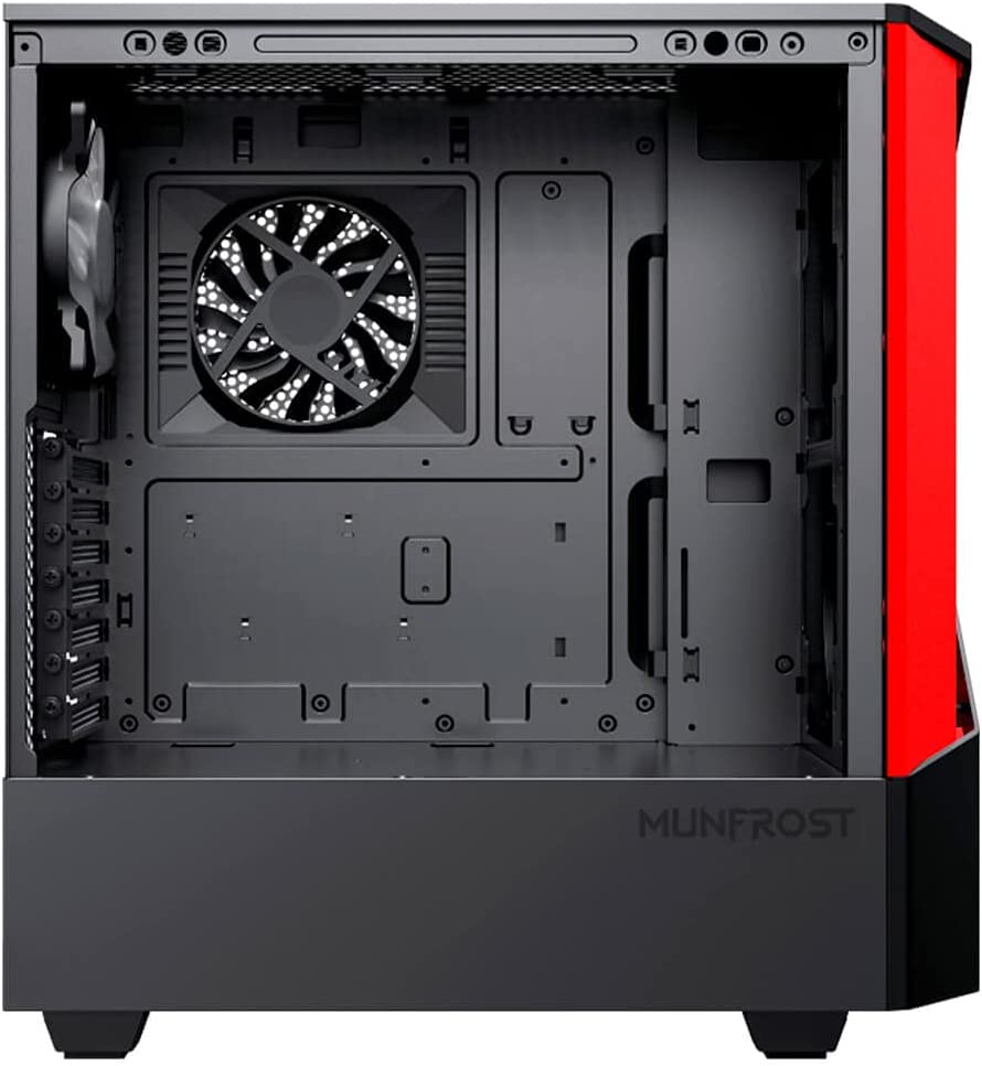 GABINETE MUNFROST PANDA PRO NEGRO/ROJO CON FUENTE 550W
