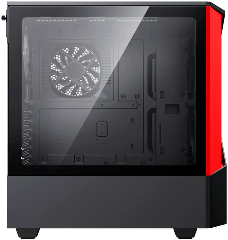 GABINETE MUNFROST PANDA PRO NEGRO/ROJO CON FUENTE 550W