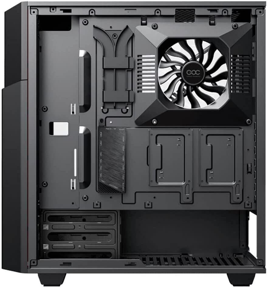 GABINETE MUNFROST PANDA PRO NEGRO/ROJO CON FUENTE 550W