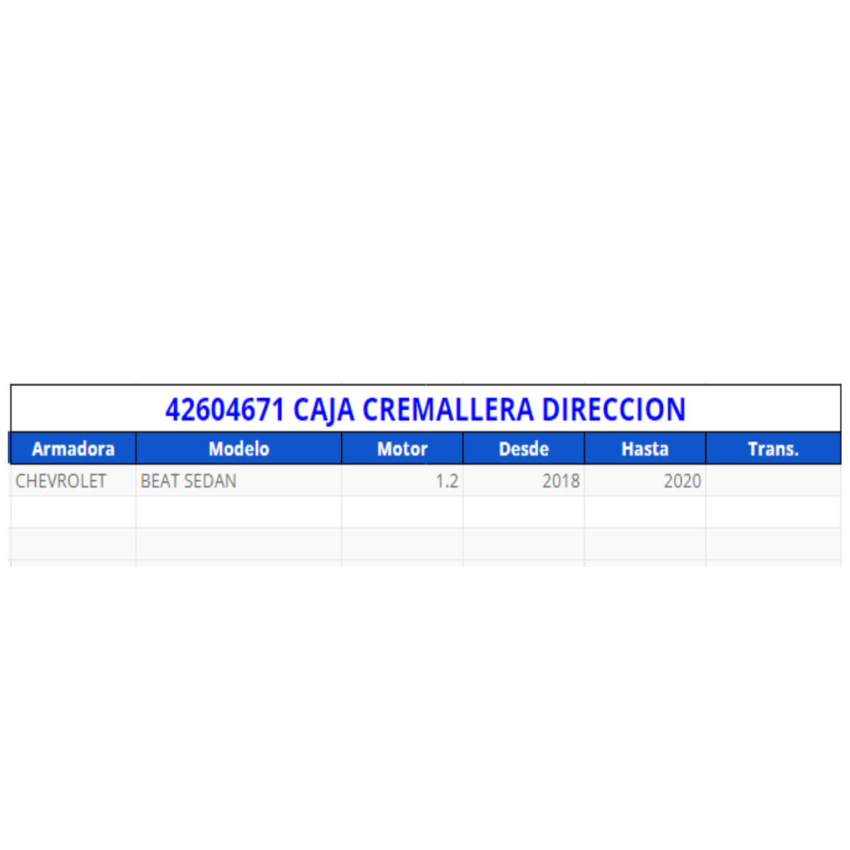 Caja cremallera dirección acdelco original Beat sedan 2018-2020