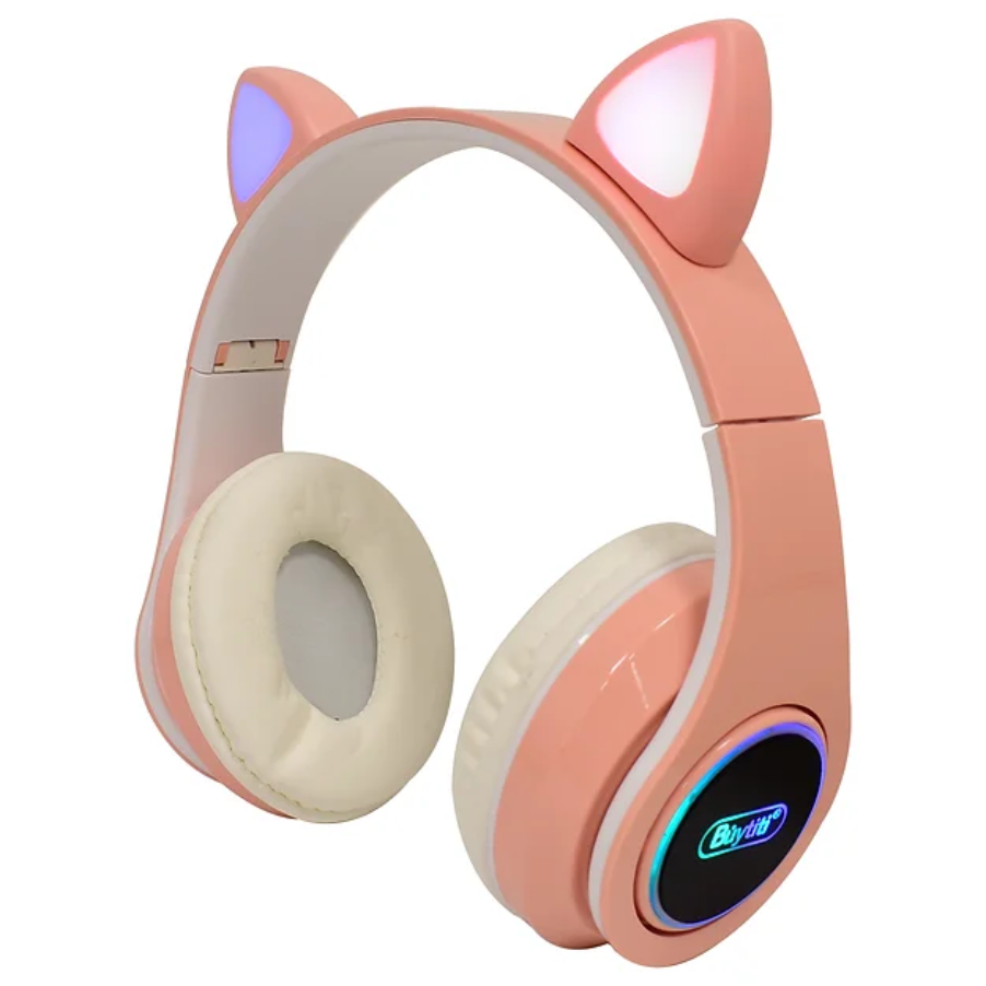 Audifonos Bluetooth luz RGB con orejas de gato