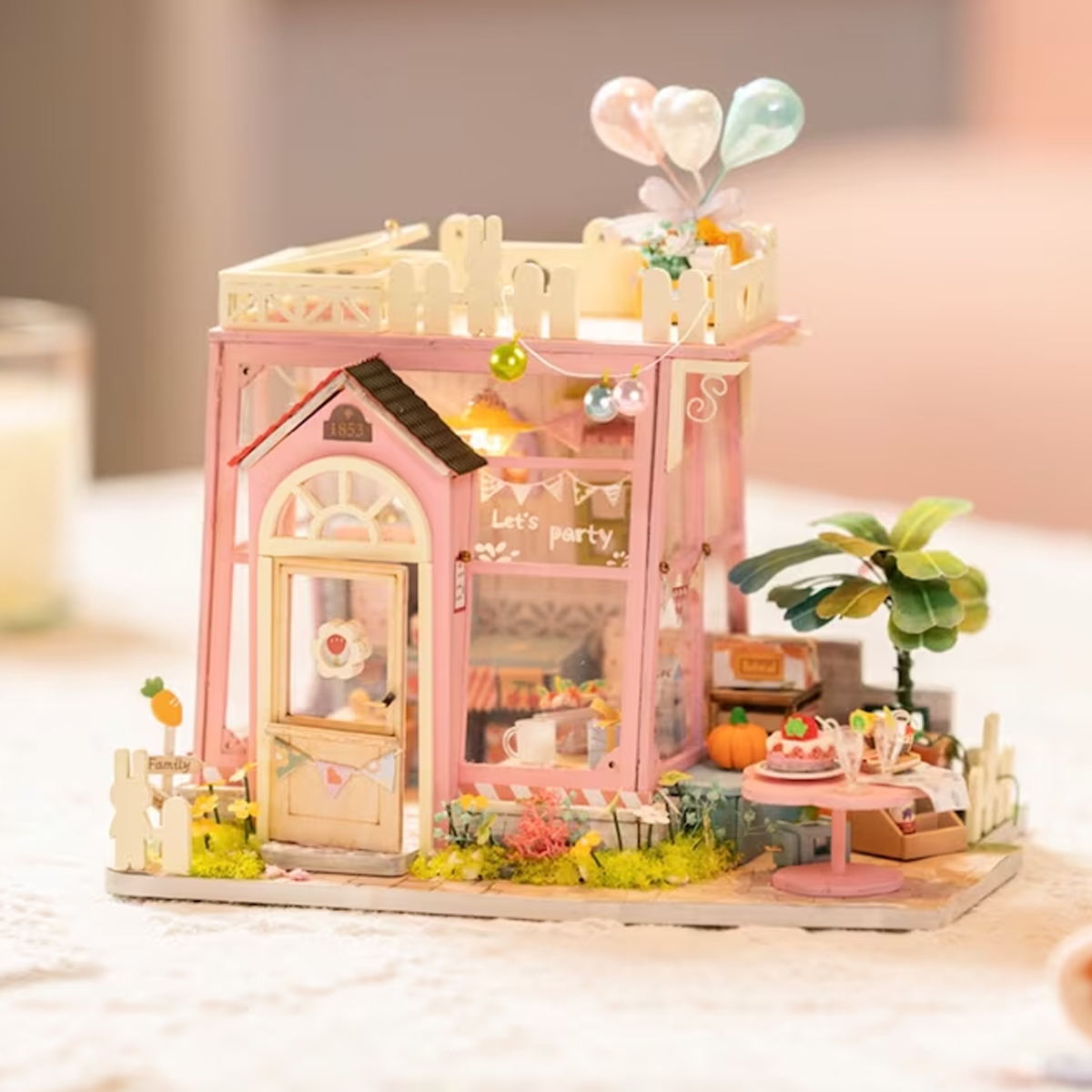 Rompecabezas Madera Casa De Fiesta Miniatura DG153 Robotime