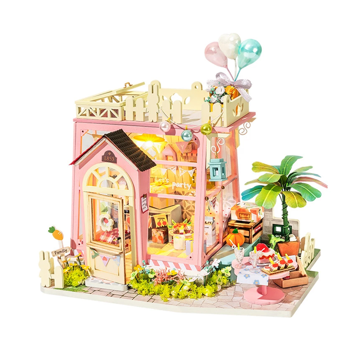 Rompecabezas Madera Casa De Fiesta Miniatura DG153 Robotime