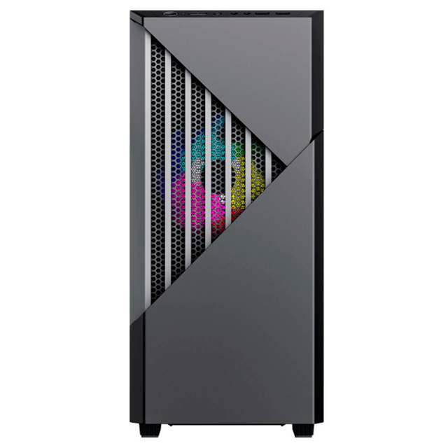 GABINETE MUNFROST PANDA PRO NEGRO/GRIS CON FUENTE 550W