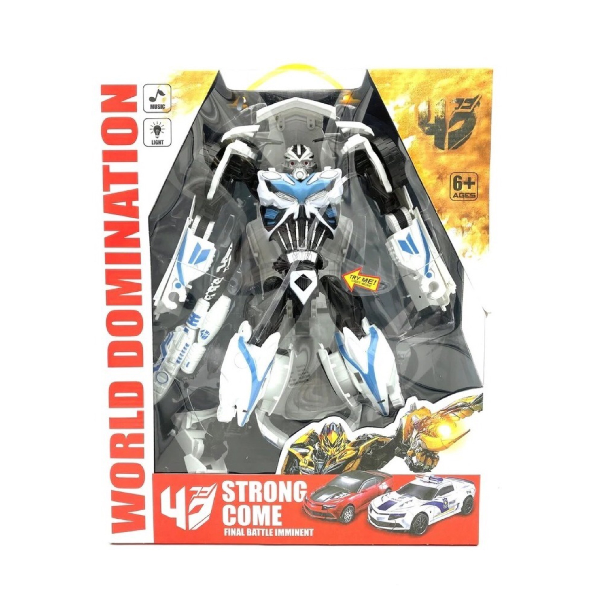 Transformer Robot Con Luz Y Sonido Juguete 34cm