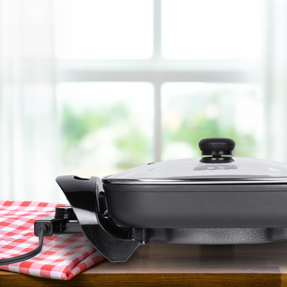 Sartén eléctrico Antiadherente con tapa Daewoo DEP-3650.