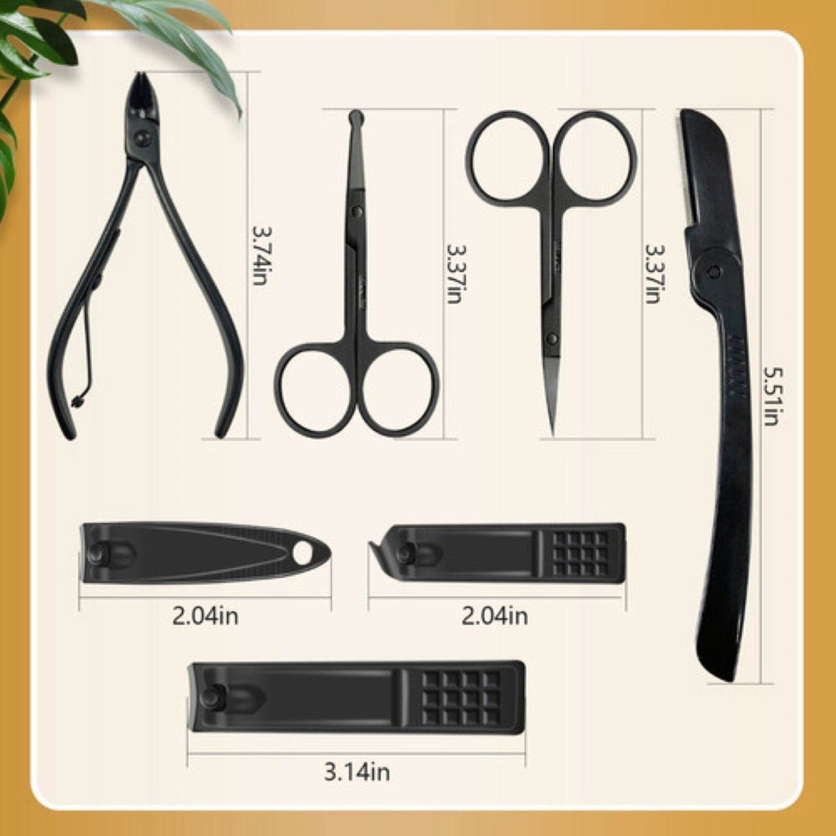 Manicura Y Pedicura Set 30 Piezas Negro con Rojo