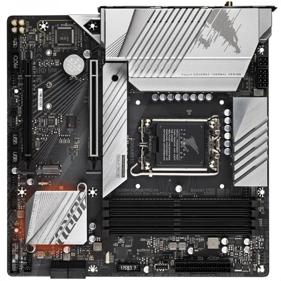 Tarjeta Madre GIGABYTE B660M AORUS PRO AX DDR5 PCI-E WiFi BT Socket 1700
