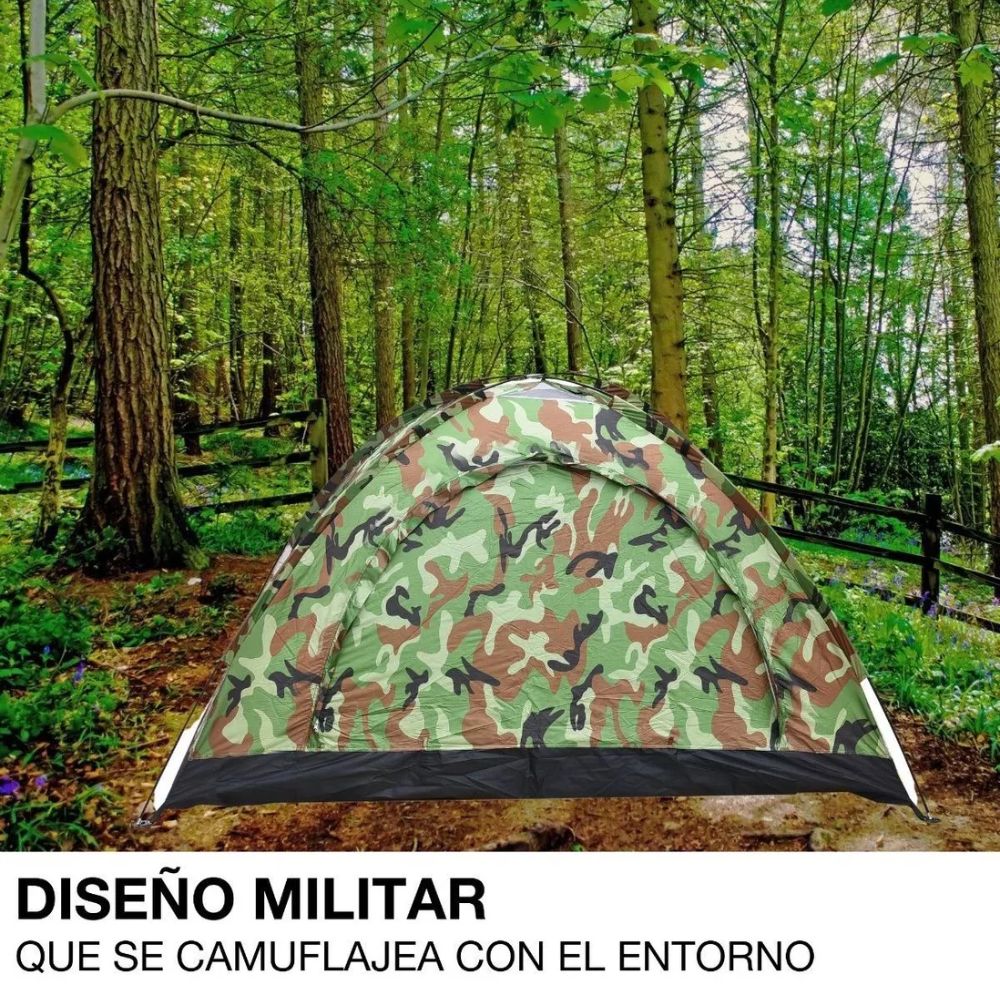 Casa De Campaña Impermeable Diseño Militar Camping 2 Metros