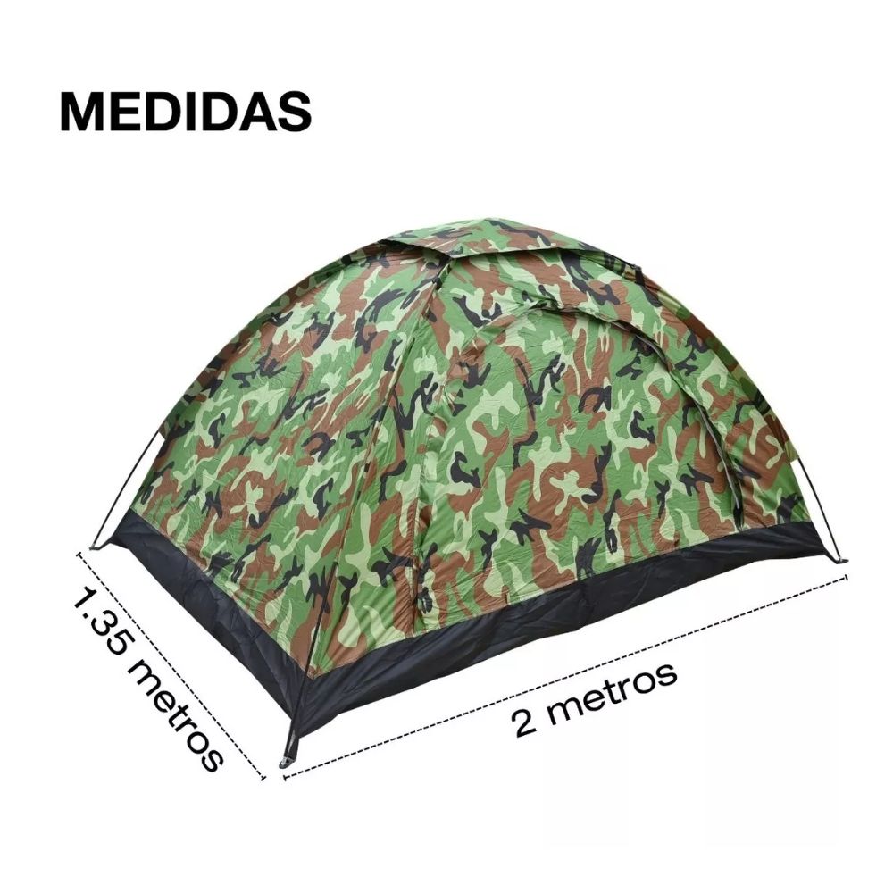 Casa De Campaña Impermeable Diseño Militar Camping 2 Metros
