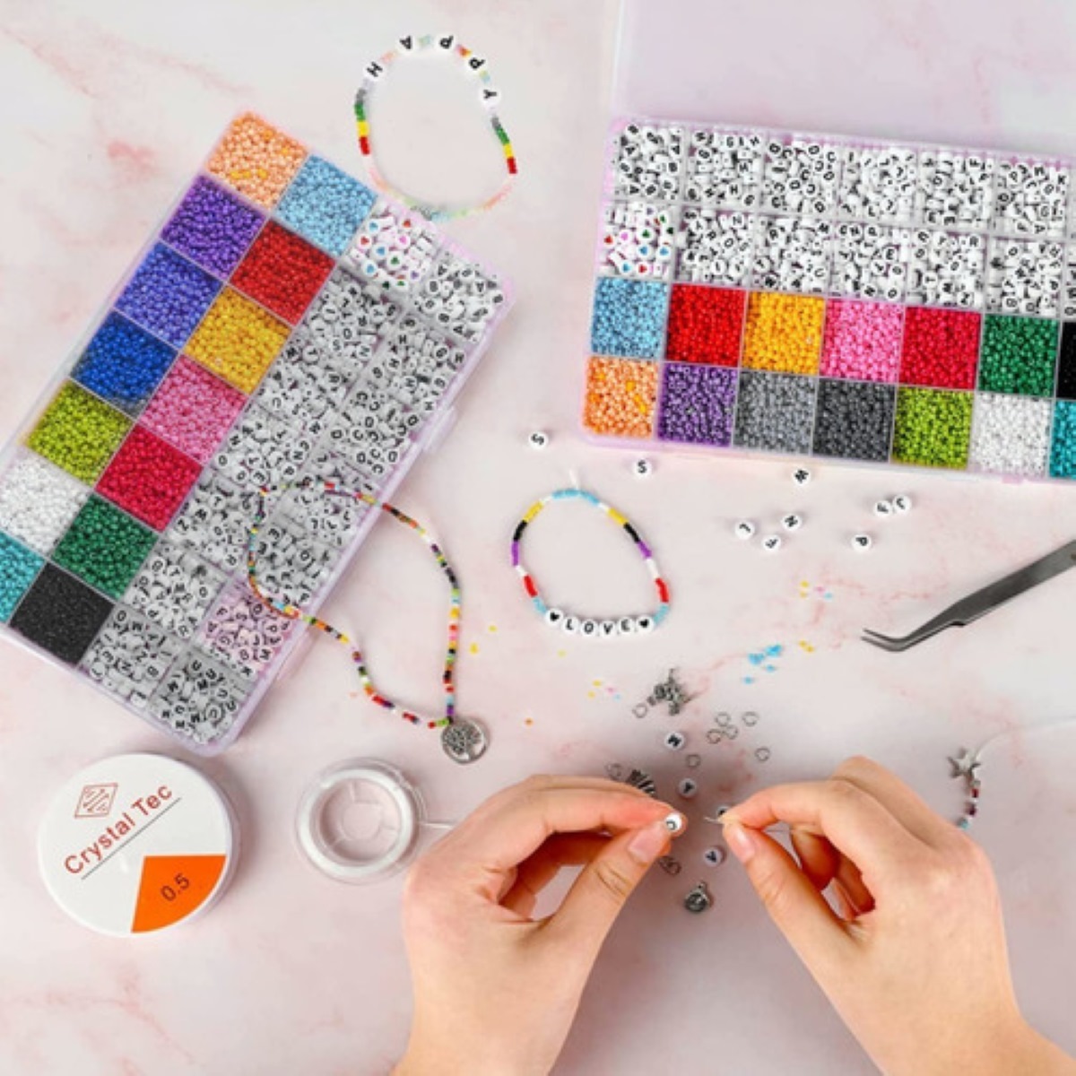 Kits Para Cuentas De Bisutería Cuentas Para Pulseras 3850pcs