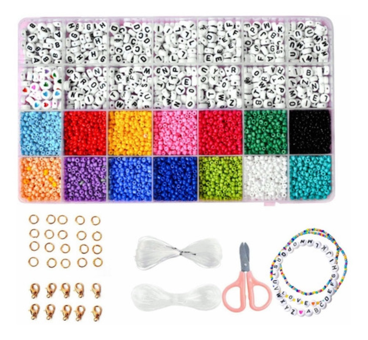 Kits Para Cuentas De Bisutería Cuentas Para Pulseras 3850pcs